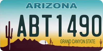 AZ license plate ABT1490
