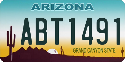 AZ license plate ABT1491