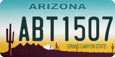 AZ license plate ABT1507