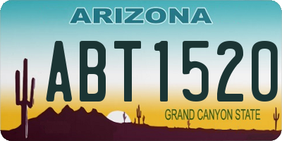 AZ license plate ABT1520