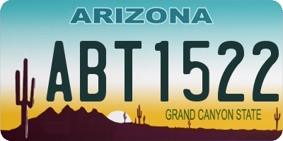 AZ license plate ABT1522