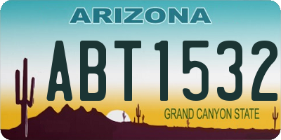 AZ license plate ABT1532