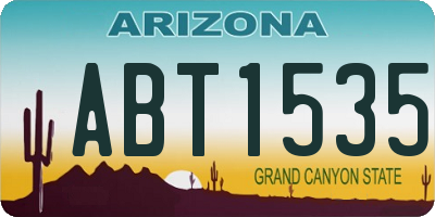 AZ license plate ABT1535