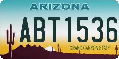 AZ license plate ABT1536