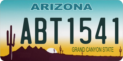 AZ license plate ABT1541