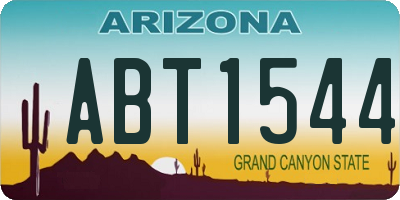 AZ license plate ABT1544