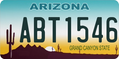 AZ license plate ABT1546