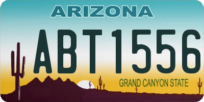 AZ license plate ABT1556
