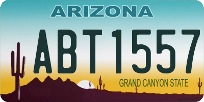 AZ license plate ABT1557