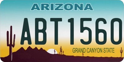 AZ license plate ABT1560