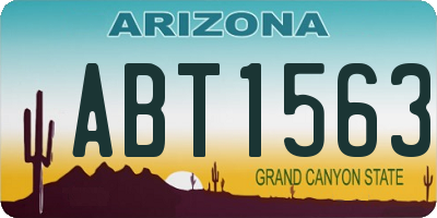 AZ license plate ABT1563