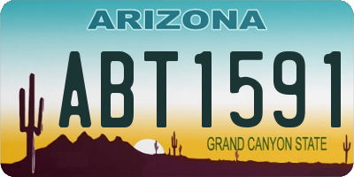 AZ license plate ABT1591