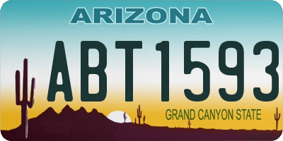 AZ license plate ABT1593