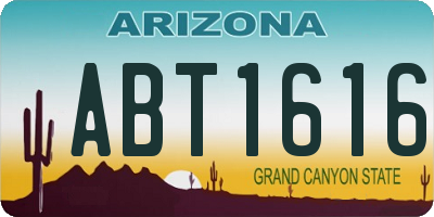 AZ license plate ABT1616