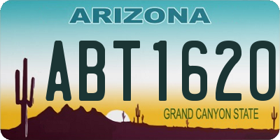 AZ license plate ABT1620