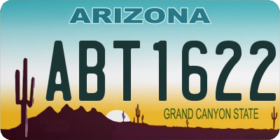AZ license plate ABT1622