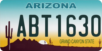 AZ license plate ABT1630