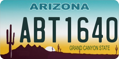 AZ license plate ABT1640