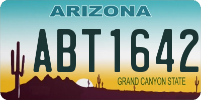 AZ license plate ABT1642