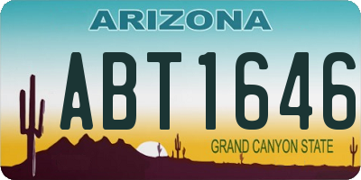AZ license plate ABT1646