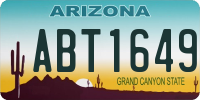AZ license plate ABT1649