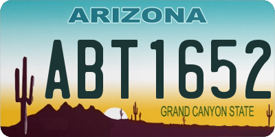 AZ license plate ABT1652