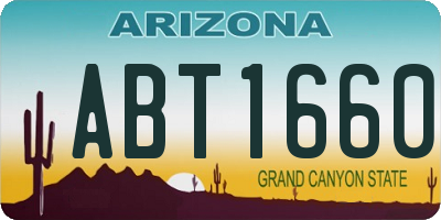 AZ license plate ABT1660