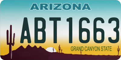 AZ license plate ABT1663