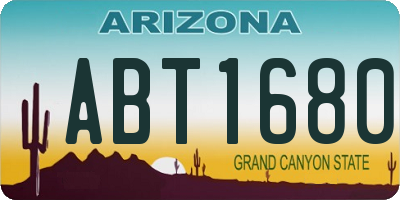 AZ license plate ABT1680