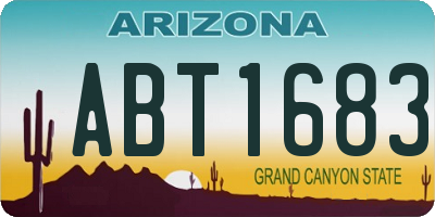 AZ license plate ABT1683