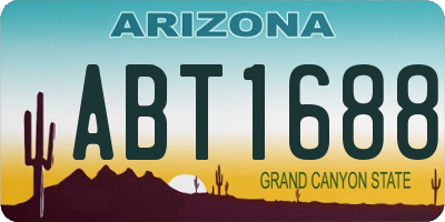 AZ license plate ABT1688