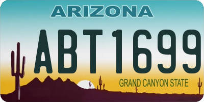 AZ license plate ABT1699