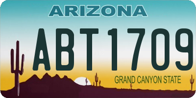 AZ license plate ABT1709