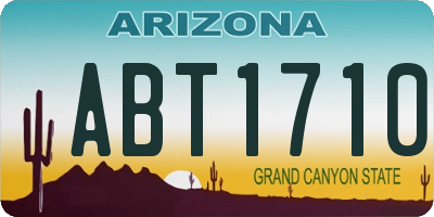AZ license plate ABT1710