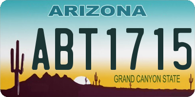 AZ license plate ABT1715