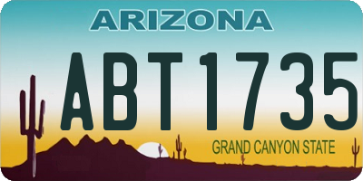 AZ license plate ABT1735