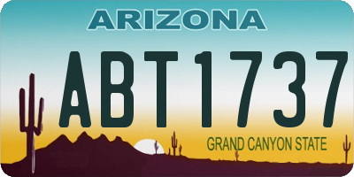 AZ license plate ABT1737