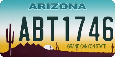 AZ license plate ABT1746