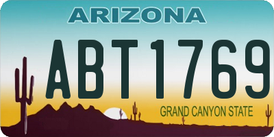 AZ license plate ABT1769