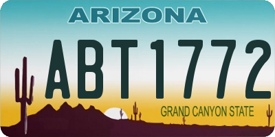 AZ license plate ABT1772