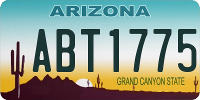 AZ license plate ABT1775