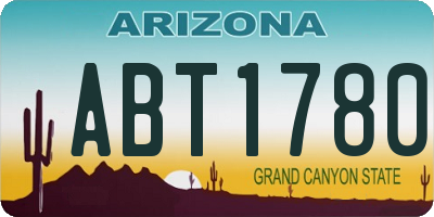 AZ license plate ABT1780