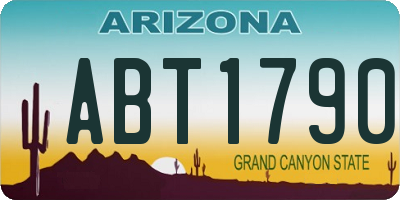 AZ license plate ABT1790