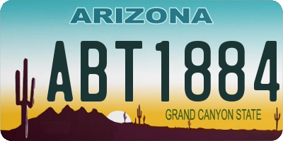 AZ license plate ABT1884