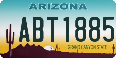 AZ license plate ABT1885