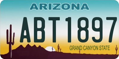 AZ license plate ABT1897