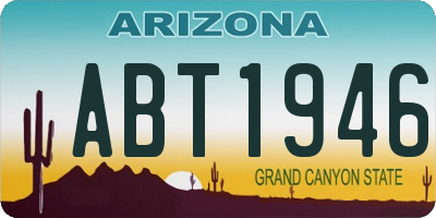 AZ license plate ABT1946