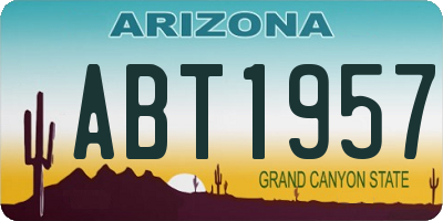 AZ license plate ABT1957