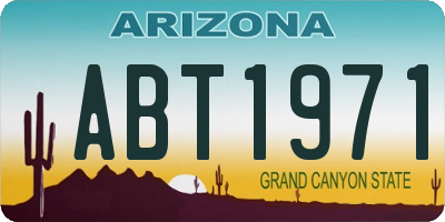 AZ license plate ABT1971