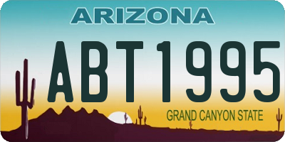 AZ license plate ABT1995